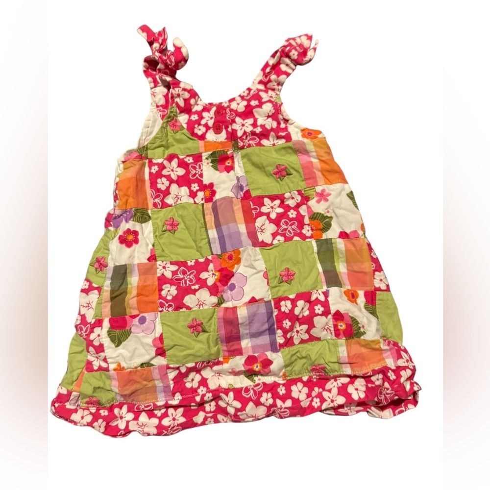 The Most Adorable Multicolor & Pattern Patchwork Sleeveless Gymboree Dress 6-12M
